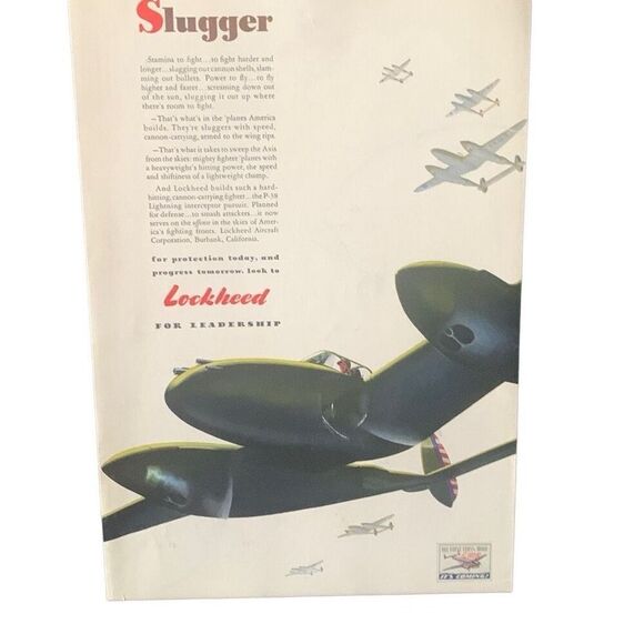 Vintage 1942 Lockheed Slugger Ad Advertisement - Picture 1 of 4